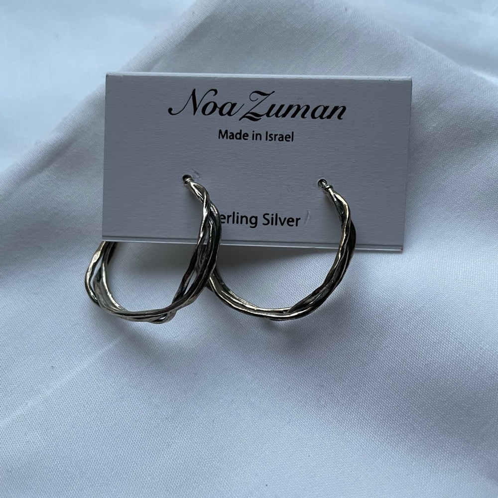 Noa Zuman Sterling Silver Hoop Earrings